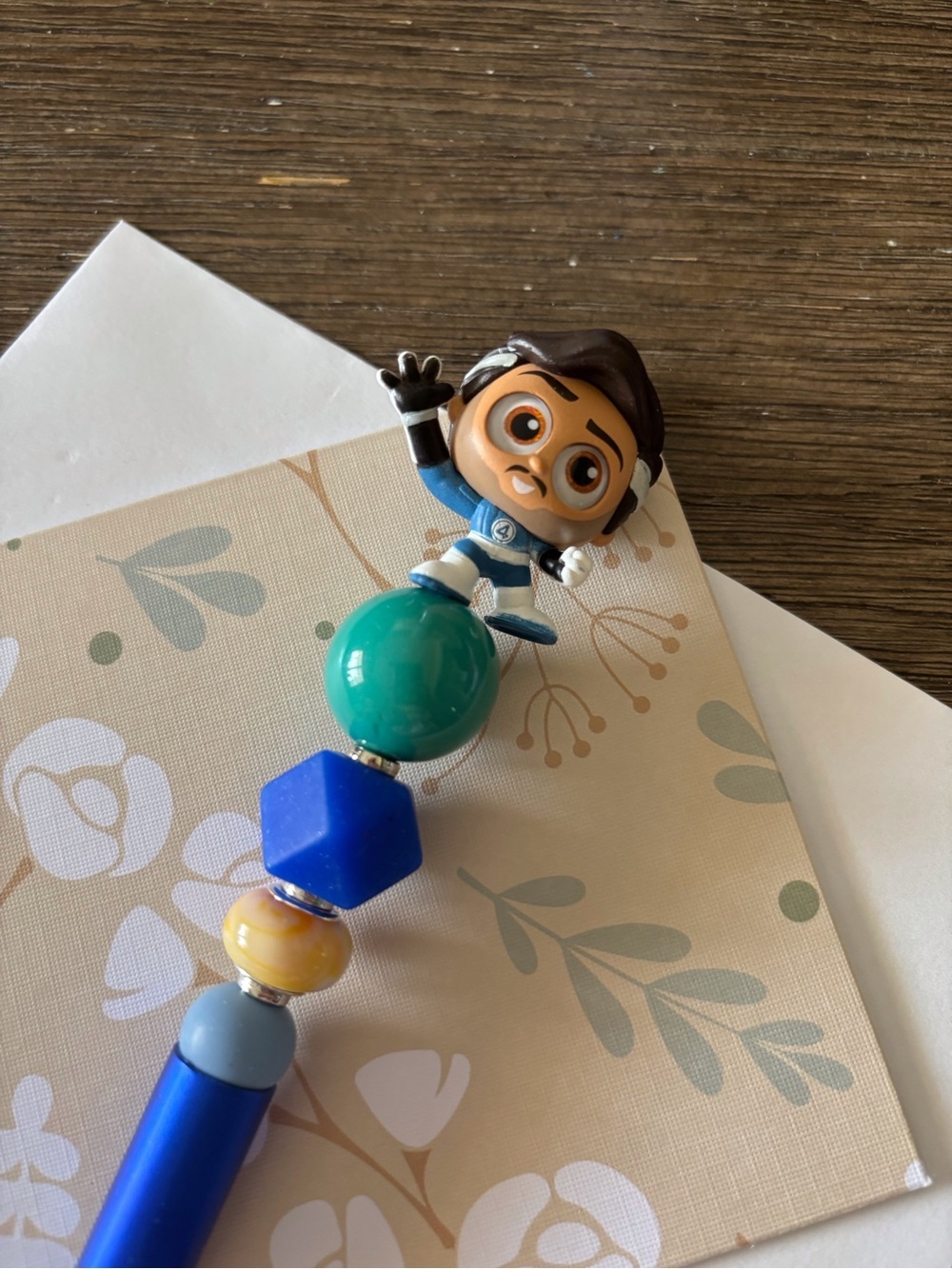 Marvel Doorables: Fantastic 4: Mr. Fantastic handmade beaded pen